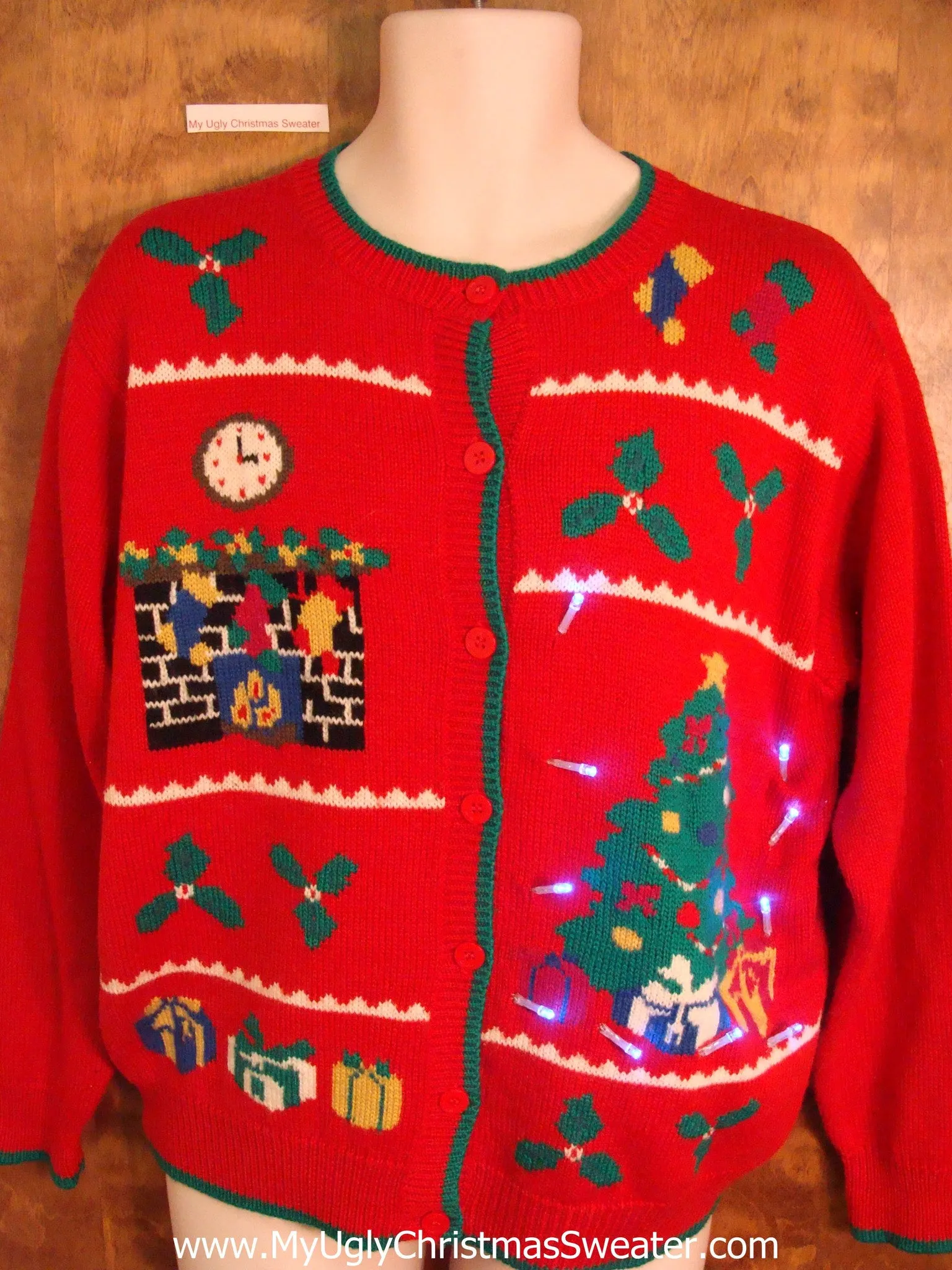 Super Corny Cute Christmas Sweater with Lights