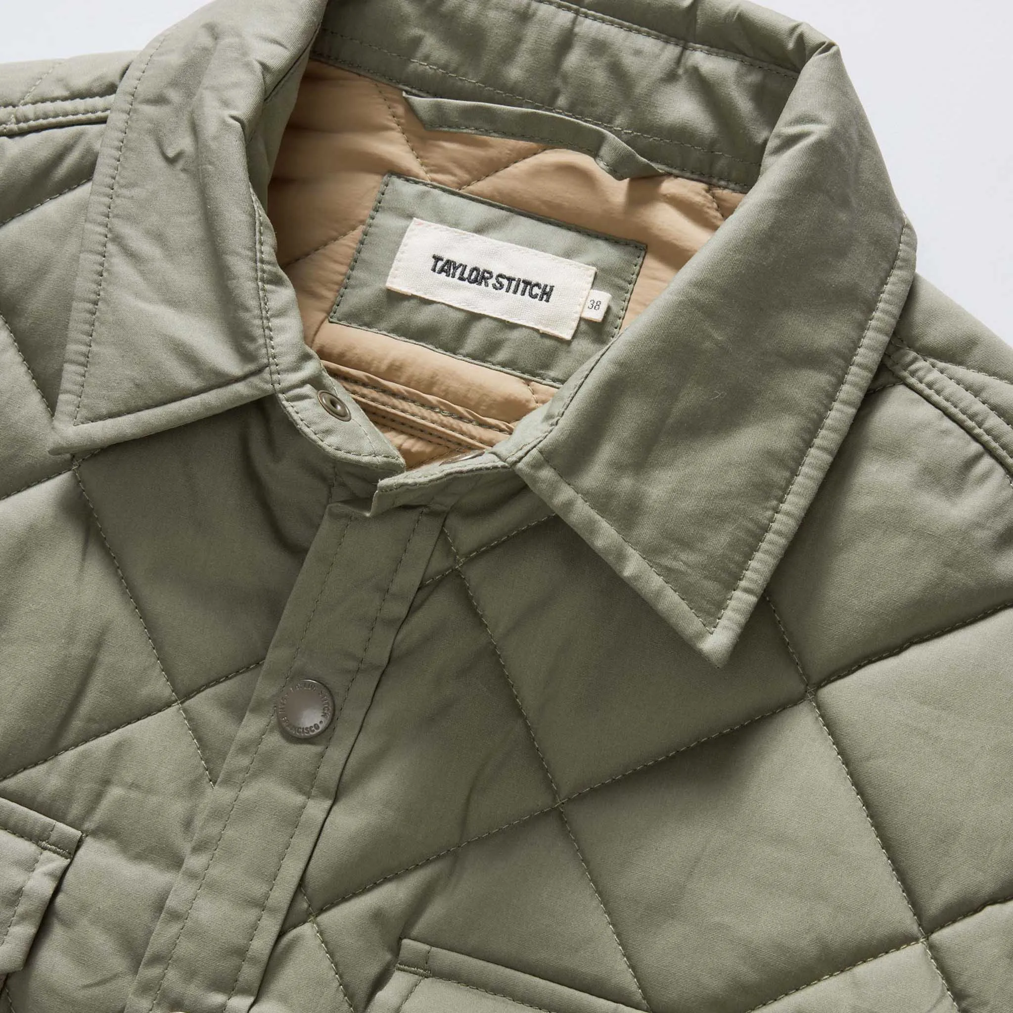 The Miller Shirt Jacket in Smoked Olive Dry Wax