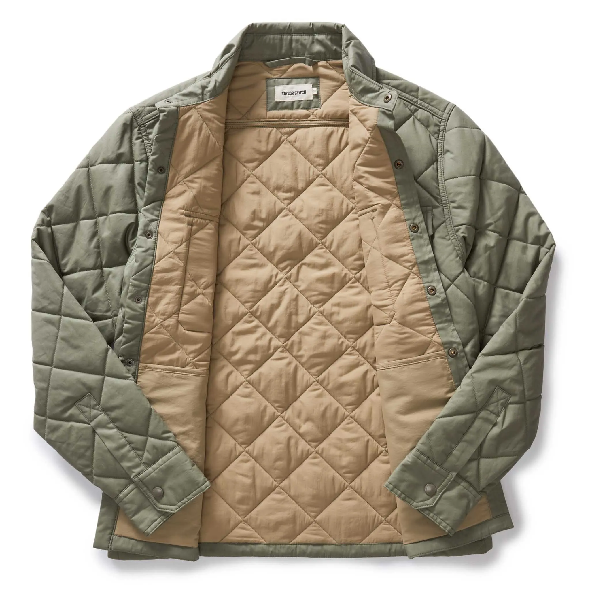 The Miller Shirt Jacket in Smoked Olive Dry Wax