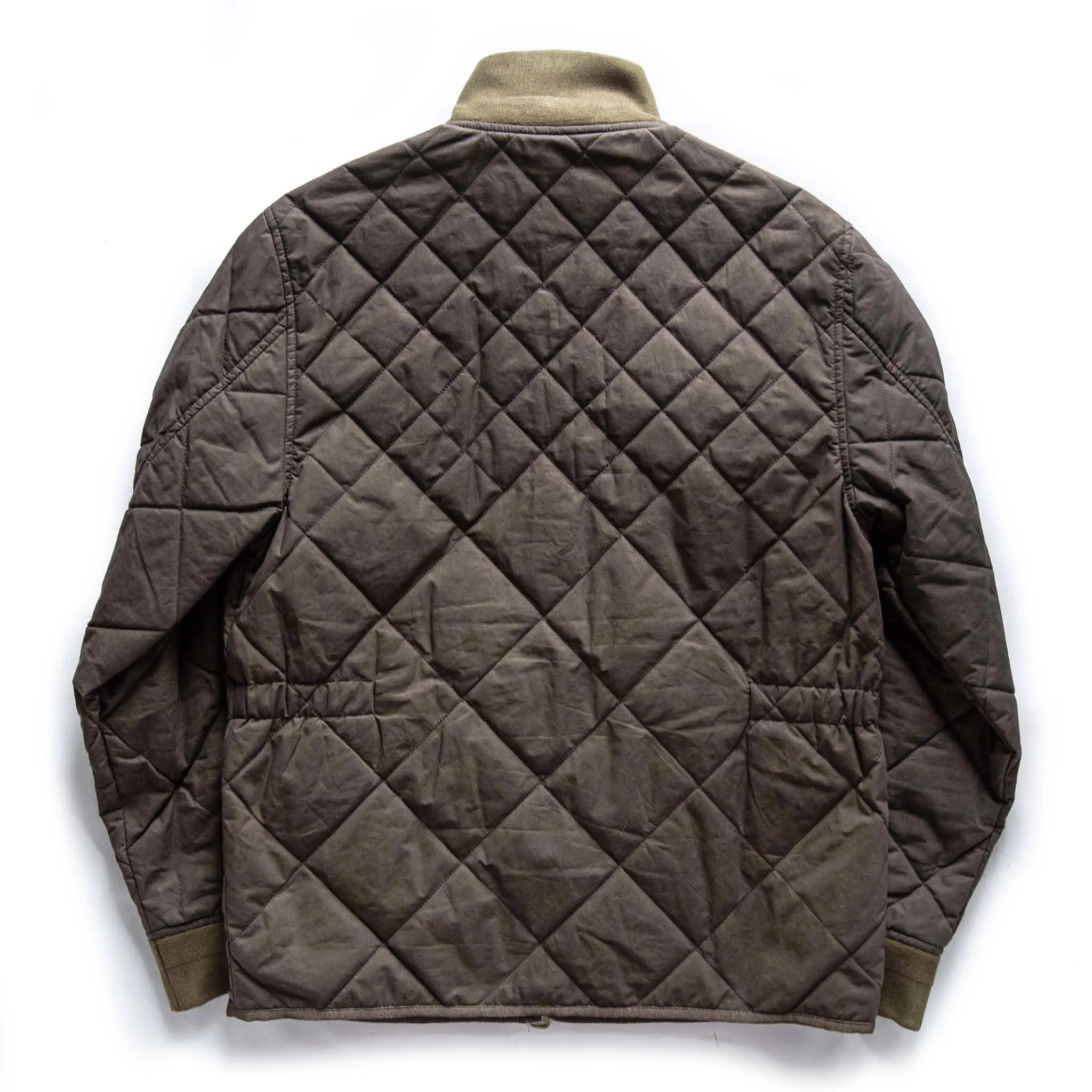 The Quilted Bomber Jacket in Espresso