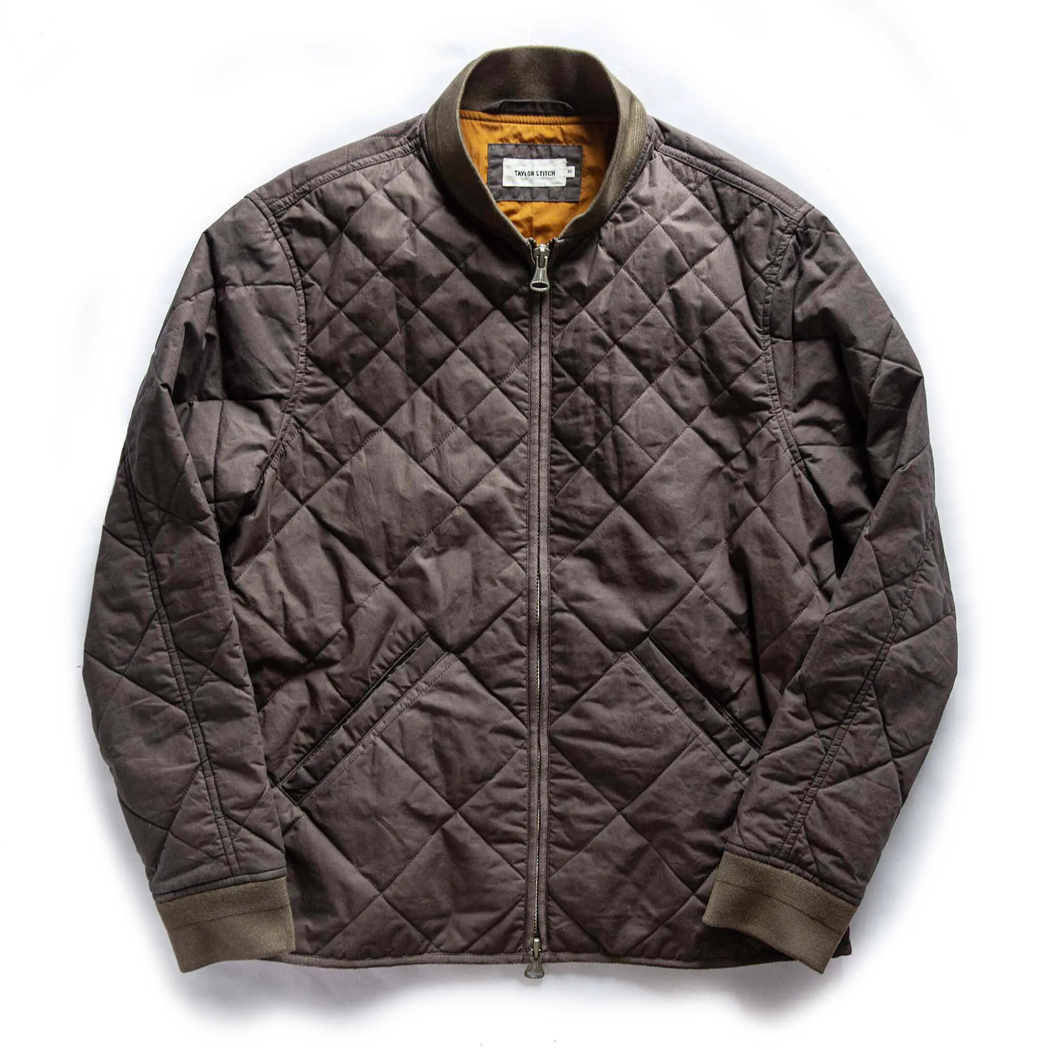 The Quilted Bomber Jacket in Espresso