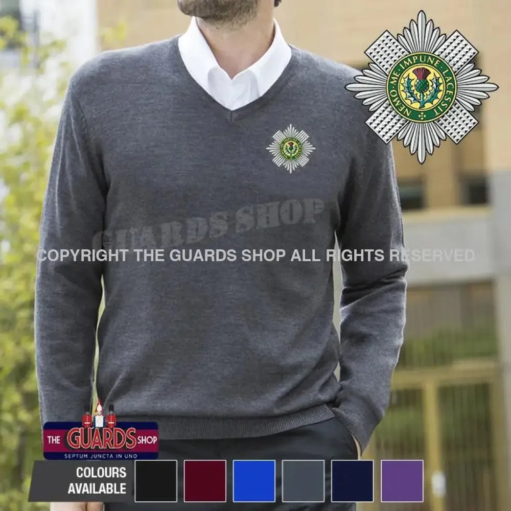 The Scots Guards Lightweight V Neck Sweater