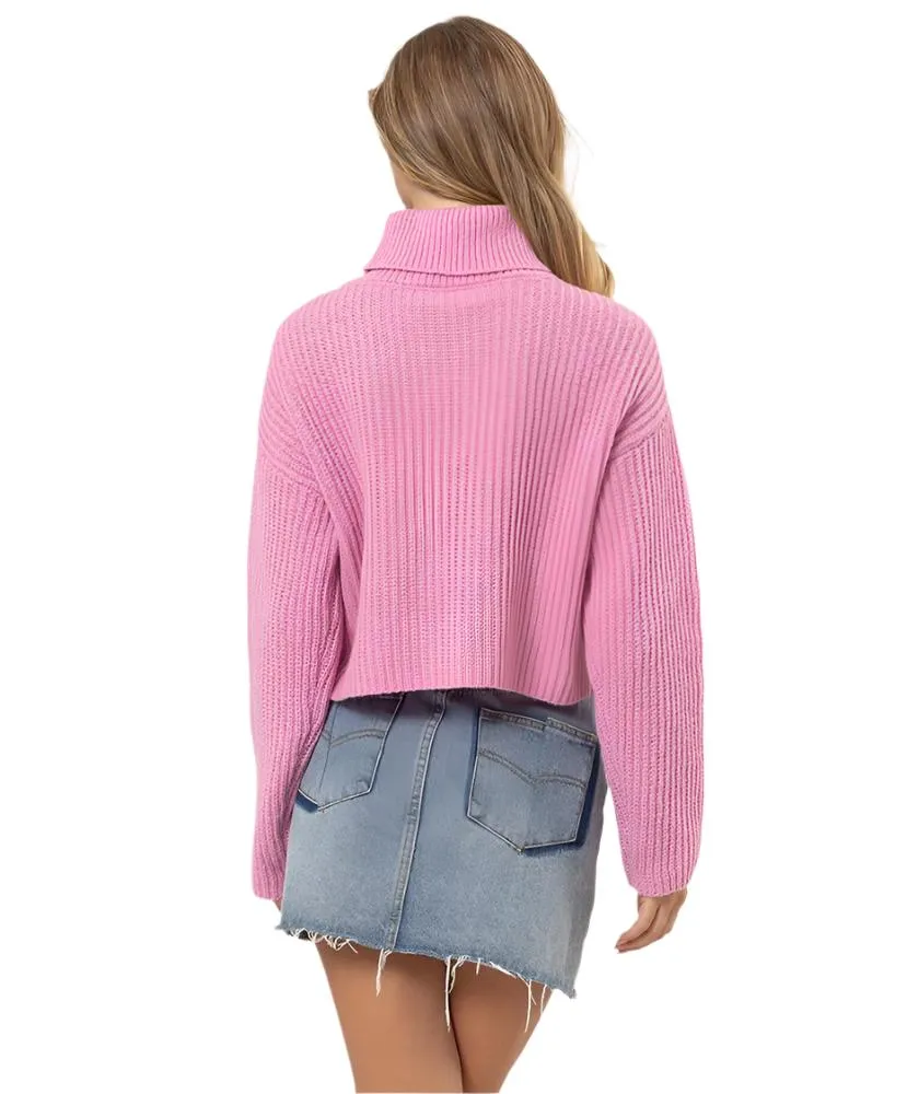 Tiff Crop Turtleneck Sweater