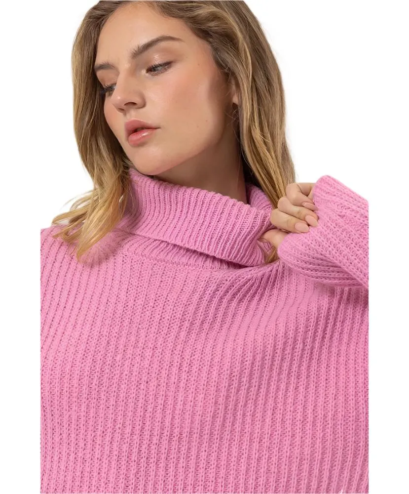 Tiff Crop Turtleneck Sweater