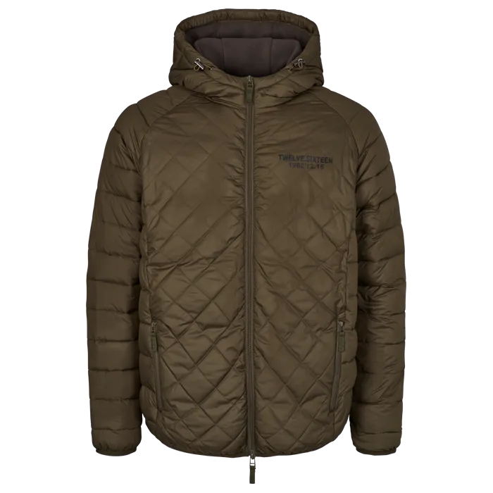 Twelve Sixteen Quilted hoodie Jacket Olive