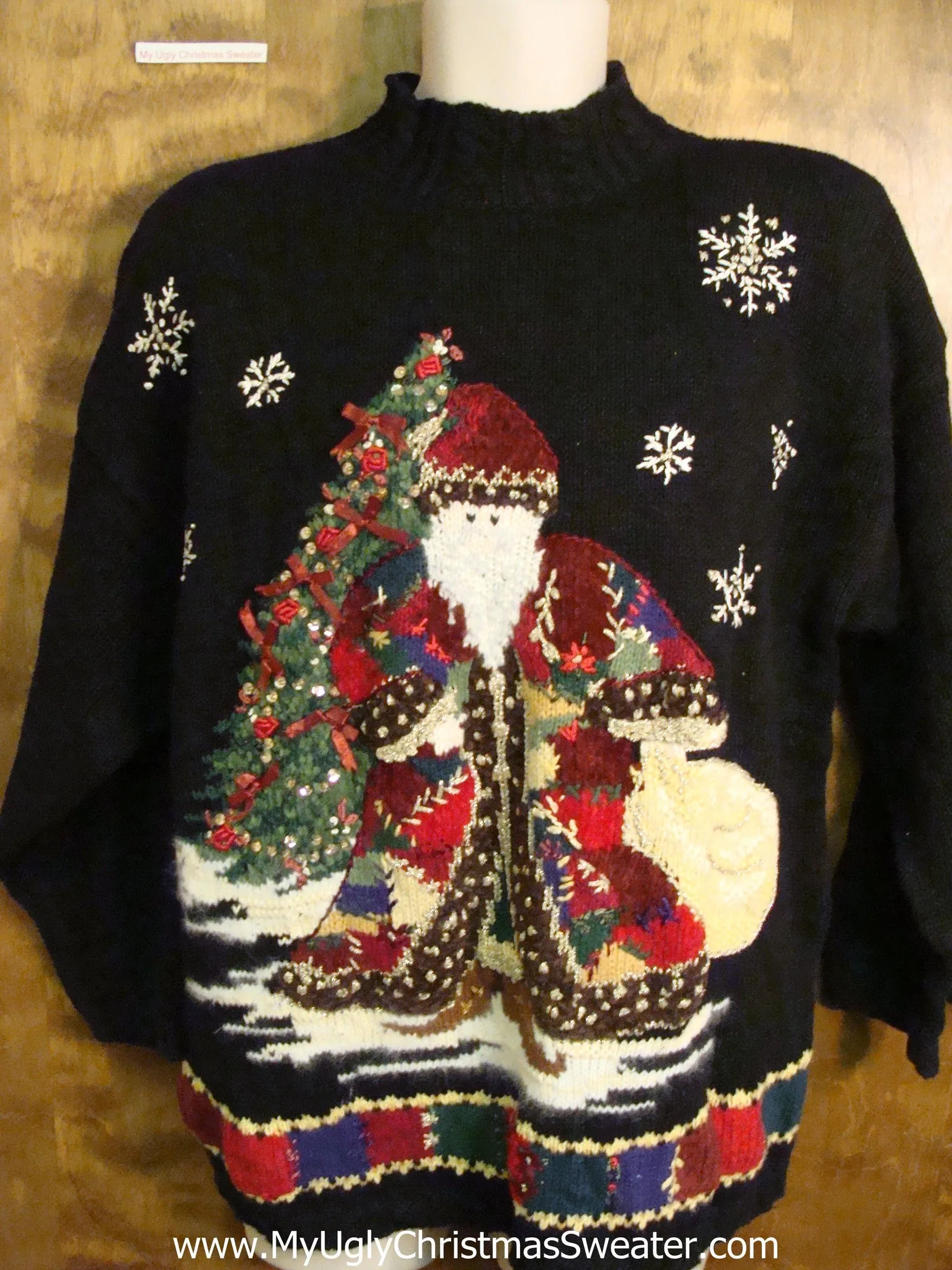 Ugly Christmas Sweater with Ornate St. Nick