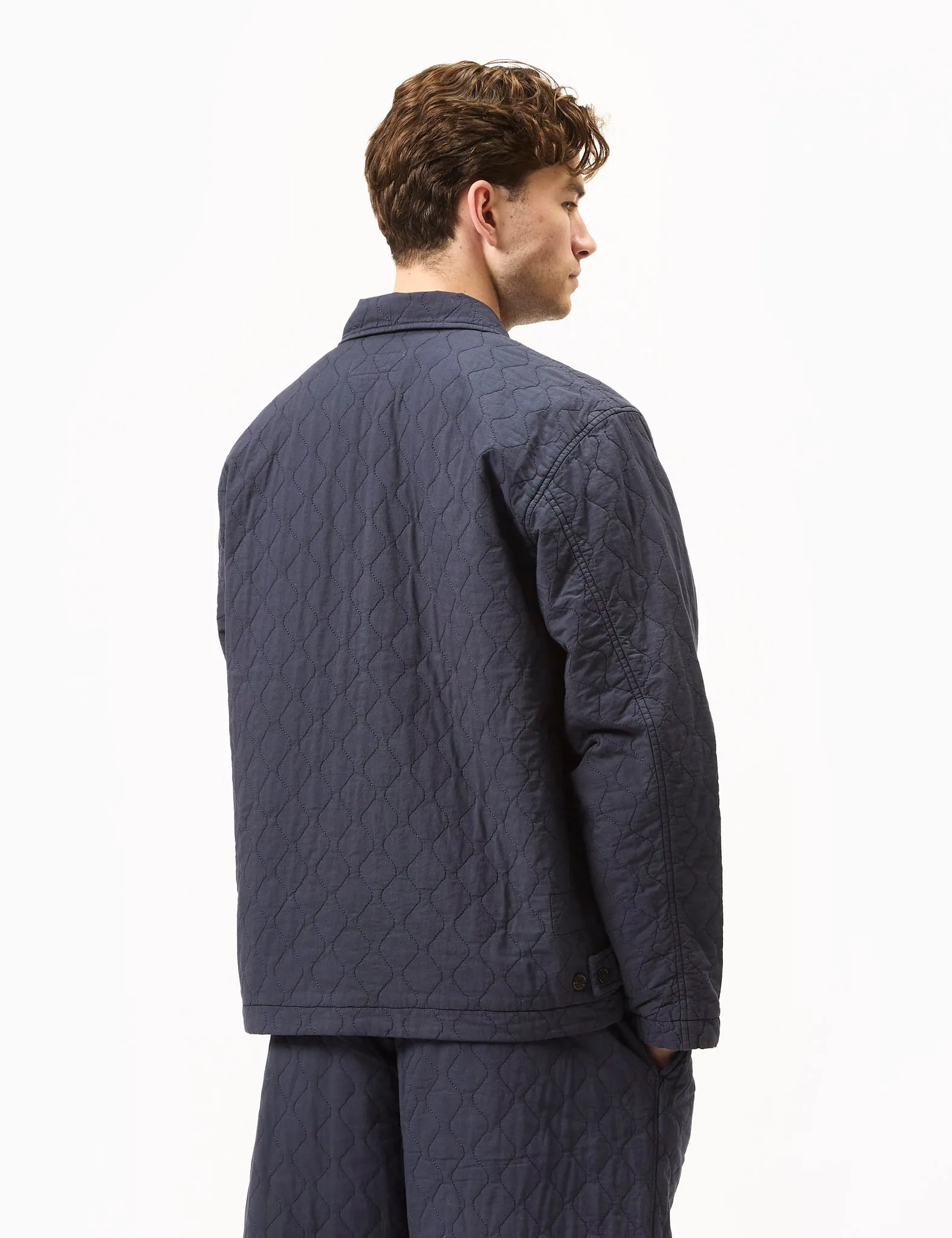 Universal Works Gower Jacket (Quilt Cotton) - Dark Navy Blue