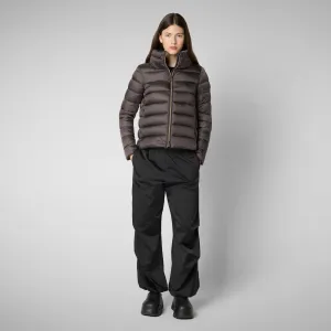 Women's Animal free Puffer Jacket Elsie  in Brown Black