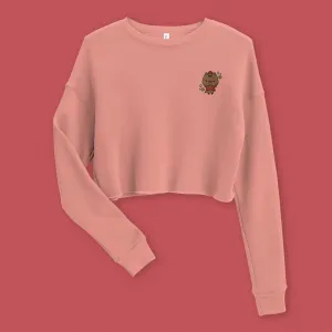 Year of the Pig Embroidered Crop Sweatshirt